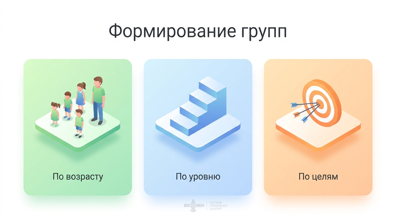 Как формировать группы: по возрасту, уровню, целям
