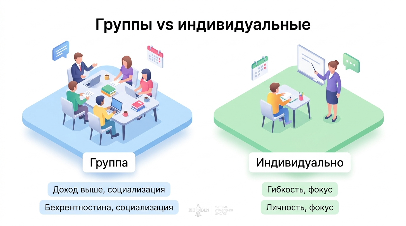 Группы или индивидуальные: что выгоднее