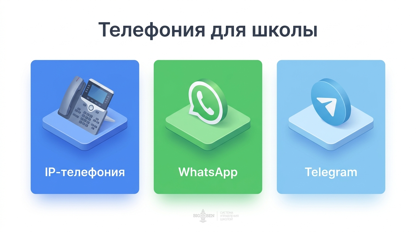 Телефония для языковой школы: IP, WhatsApp, Telegram
